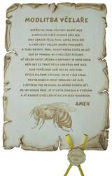 Modlitba pro včelaře č.699 - Modlitba pro včelaře pergamen z překližky