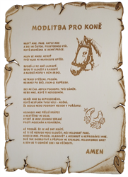 Modlitba pro koně č.783 - Modlitba pro koně pergamen z překližky