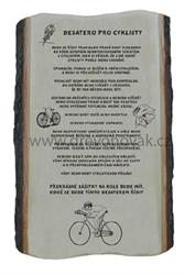 Desatero pro cyklisty č.709 - Desatero pro cyklisty deska s kůrou